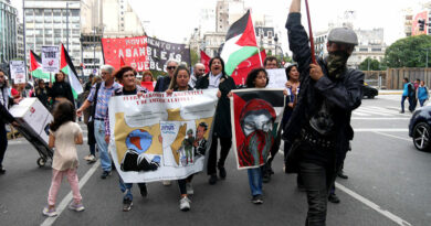 Argentina: Marcha hacia la embajada sionista y acto político-cultural conmemorando el Día de la Tierra Palestina