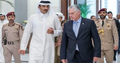 Presidente de Cuba y emir de Qatar analizan conflicto en Gaza