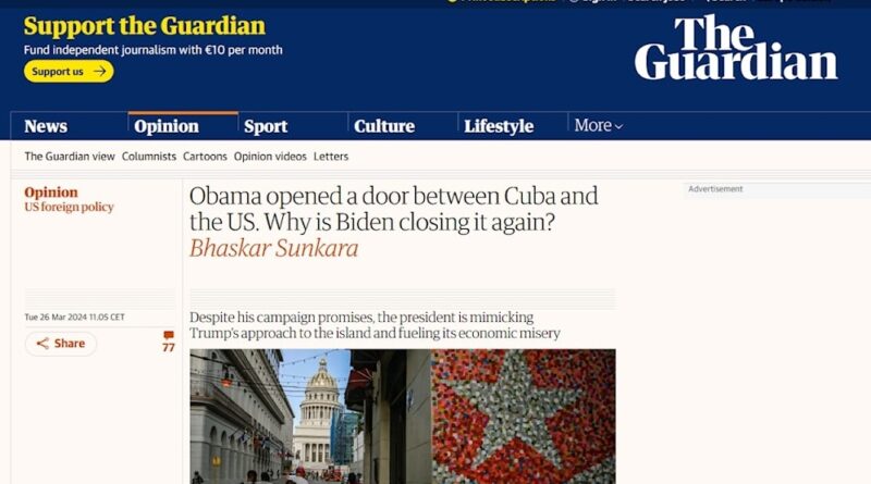 The Guardian reconoce guerra económica de EE.UU. contra Cuba