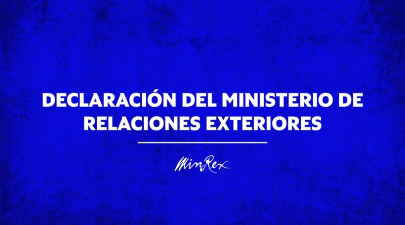 Declaración del MINREX