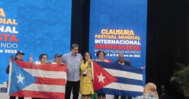 Desde Venezuela Bolivariana culmina el Festival Internacional Antifascista Por un Nuevo Mundo