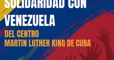 Llamado de Solidaridad con Venezuela del Centro Martin Luther King de Cuba