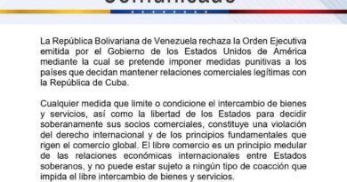 Comunicado de la República Bolivariana de Venezuela