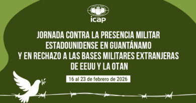 Convoca el ICAP a “Jornada contra la presencia militar estadounidense en Guantánamo y en rechazo a las Bases Militares Extranjeras de EEUU y la OTAN”