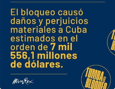 Cuba declara impacto económico en un año bajo el bloqueo económico de los EE.UU