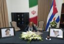 Firman libro de condolencias desde Cuba en honor al Ayatollah Ali Jamenei y el heroico pueblo de Irán