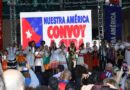 Realizan acto de bienvenida al Convoy Nuestra América