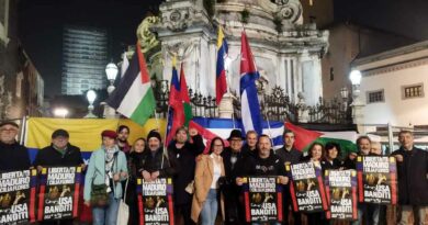 Apoyo solidario en Nápoles a Cuba y Venezuela ante ataques de EEUU