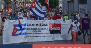 Manifestación Estatal por el Fin del Bloqueo de EEUU contra Cuba