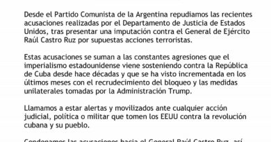 Solidaridad con el General de Ejército Raúl Castro Ruz ante las acusaciones de los EE.UU.