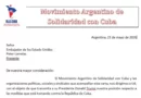 Carta al presidente Trump del Movimiento Argentino de Solidaridad con Cuba 