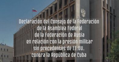 Declaración del Consejo de la Federación de la Asamblea Federal de Rusia ante la presión militar de EEUU contra Cuba