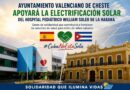 Ayuntamiento Valenciano de Cheste apoyará la electrificación solar del Hospital Pediátrico William Soler de La Habana