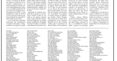 DECLARACIÓN URGENTE POR CUBA