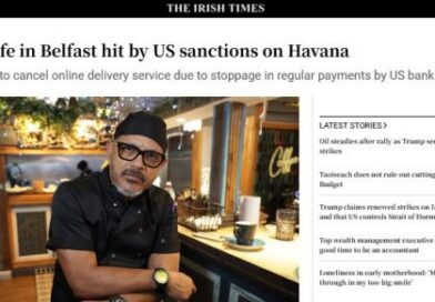 Alcance extraterritorial del bloqueo de EEUU impacta en un pequeño café cubano en Belfast